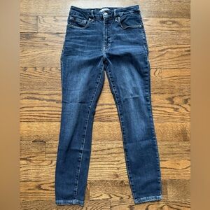 Good American Good Legs Crop Jeans 6 / 28 Dark Wash High Rise Skinny Denim